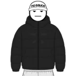 the down puffa’ black