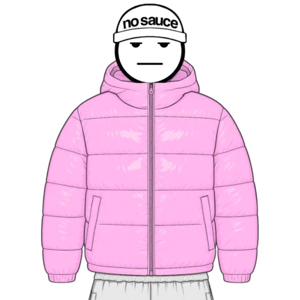 the down puffa’ pink