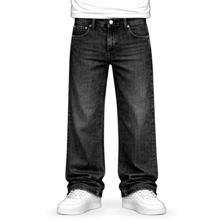 the straight leg jeans black (1)