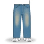the straight leg jeans blue